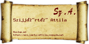Szijjártó Attila névjegykártya