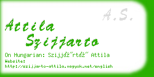attila szijjarto business card